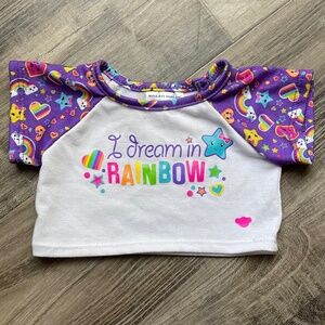 Build a Bear I Dream In Rainbow Shirt Pajama Top Doll Clothes